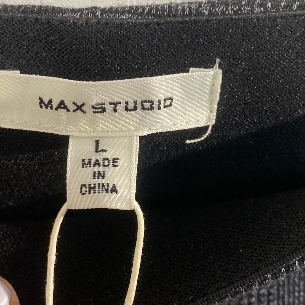 NWT Max Studio High Waist Pintuck Wide Leg Ponte Pant Sz‎ L - Picture 5 of 6